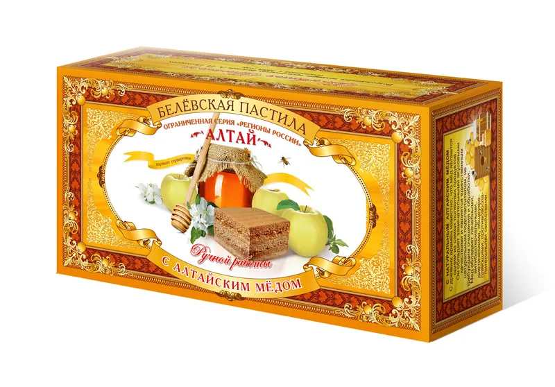 Коробка пастилы с алтайским мёдом, 100 г
